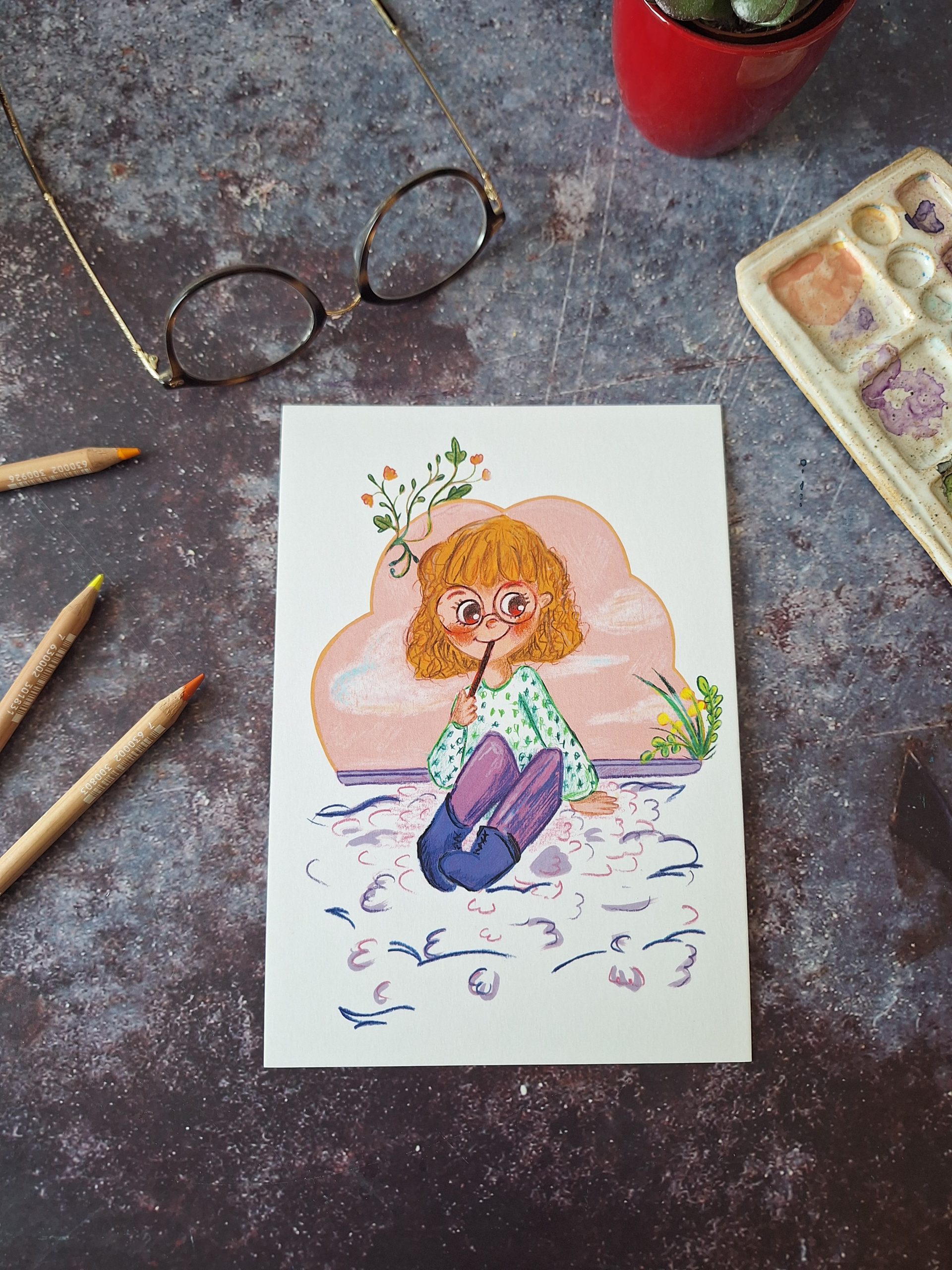"Sur un nuage" illustration