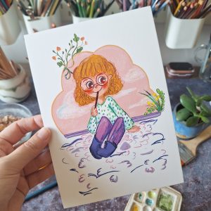 Illustration "Sur un nuage"