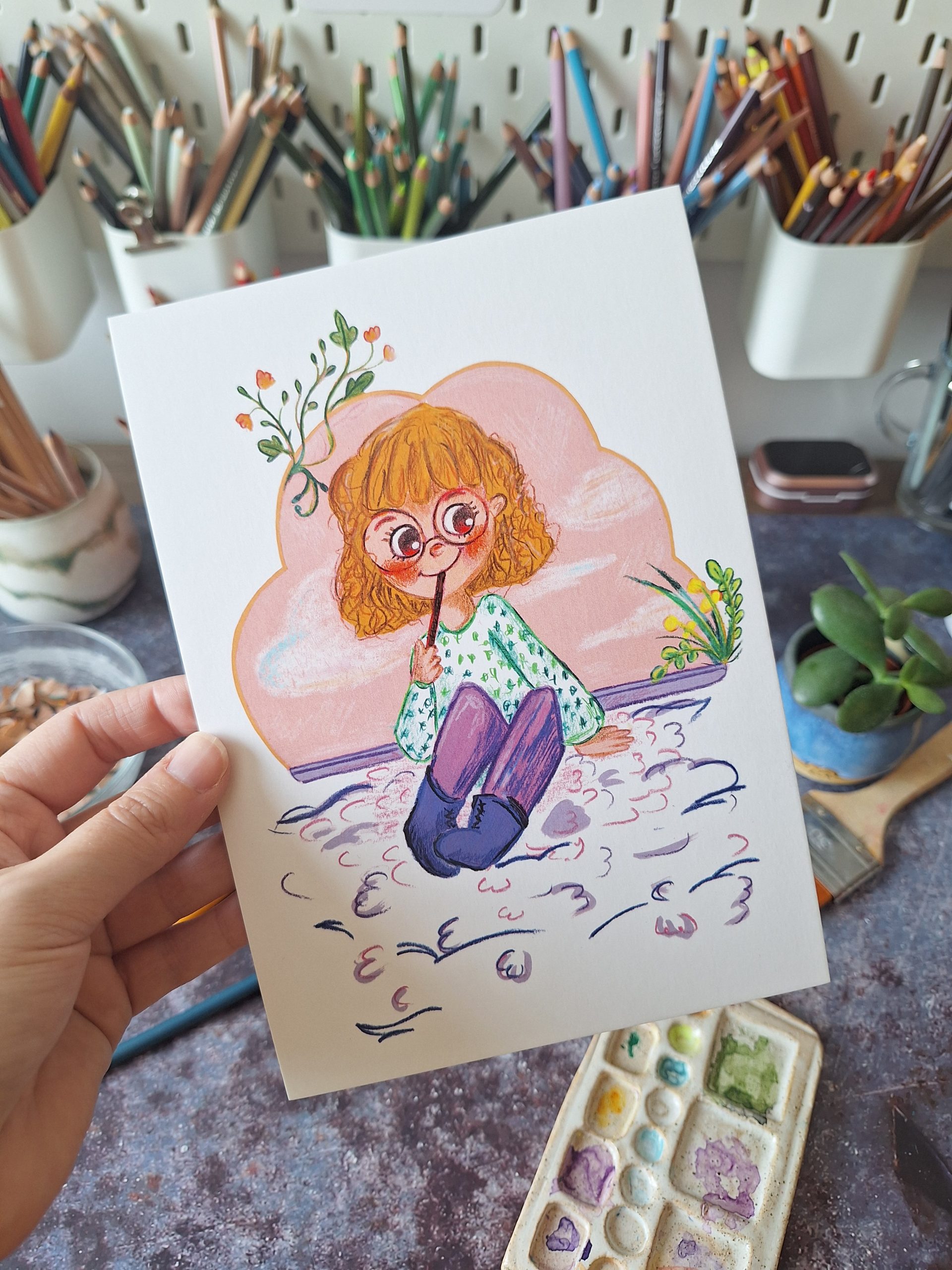 Illustration "Sur un nuage"