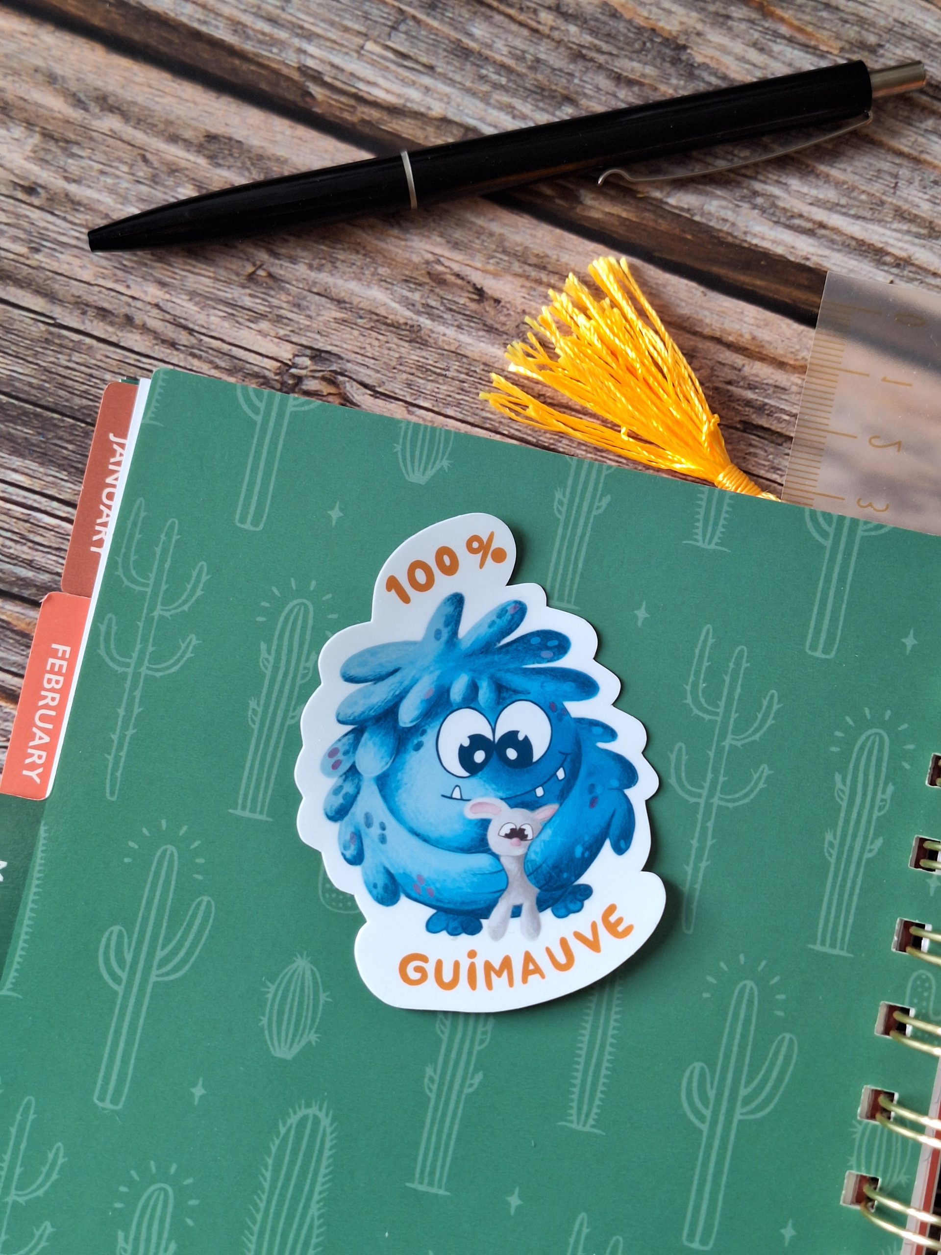 sticker 100% guimauve