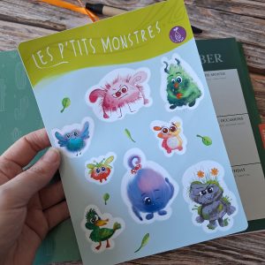"Les p'tits monstres" – Planche de stickers